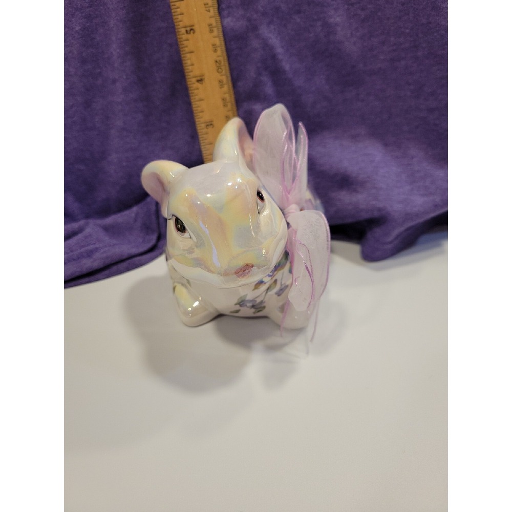 Ceramic Colorful Painted Bunny Rabbit Excellent Condition - Picture 4 of 4